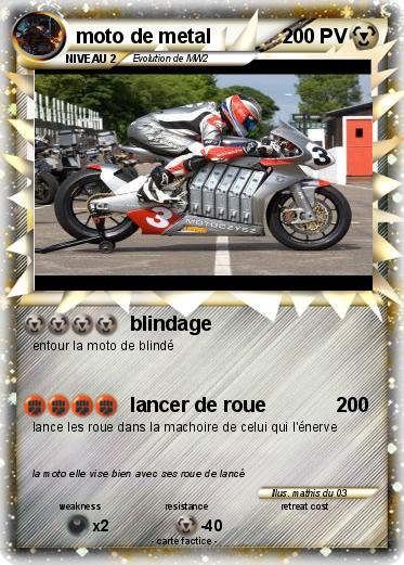 Pokemon moto de metal
