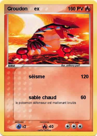 Pokemon Groudon     ex