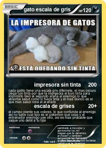 Pokemon gato escala de gris