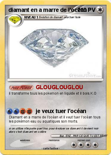 Pokemon diamant en a marre de l'océan