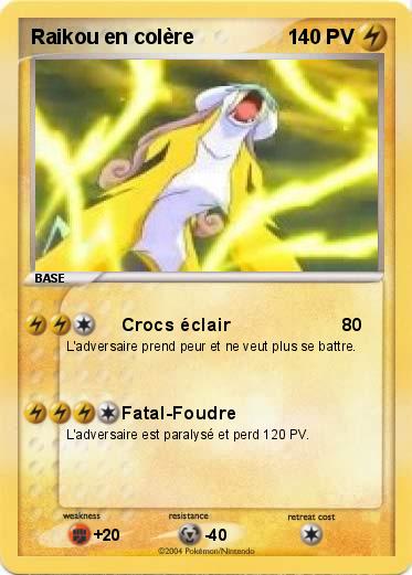 Pokemon Raikou en colère