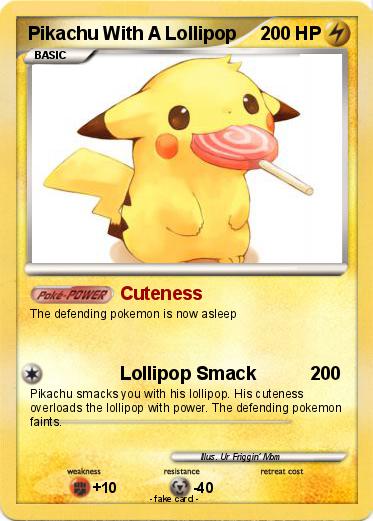 Pokemon Pikachu With A Lollipop
