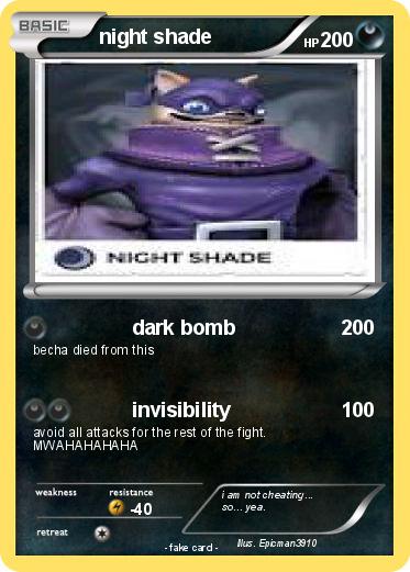 Pokemon night shade