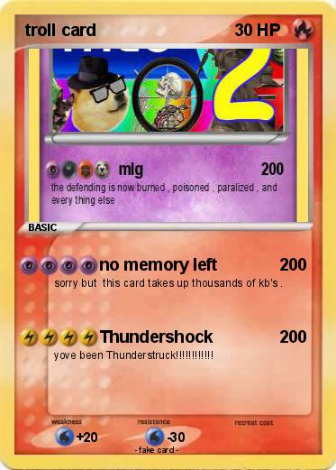 Pokemon troll card