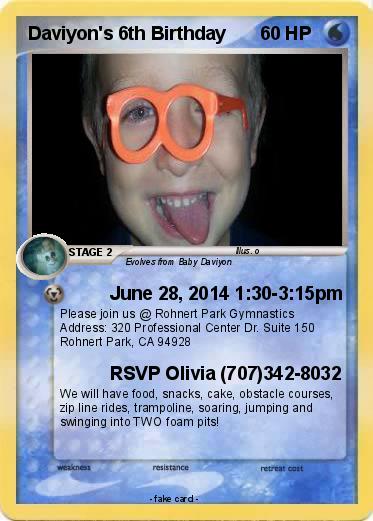 Pokemon Daviyon's 6th Birthday