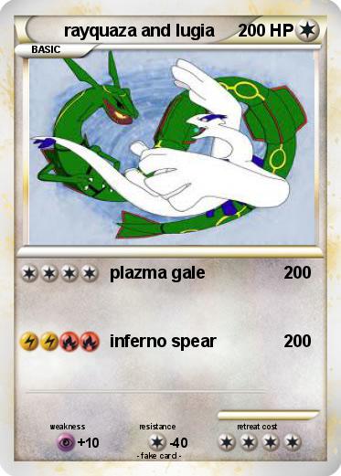 Pokemon rayquaza and lugia