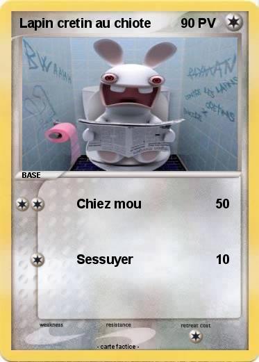 Pokemon Lapin cretin au chiote