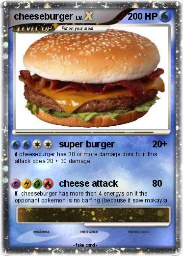 Pokemon cheeseburger