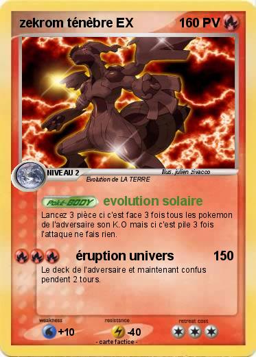 Pokemon zekrom ténèbre EX