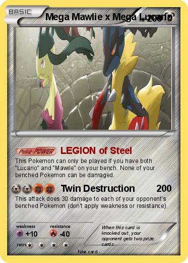 Pokemon Mega Mawlie x Mega Lucario