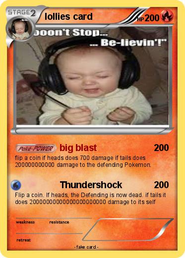 Pokemon lollies card