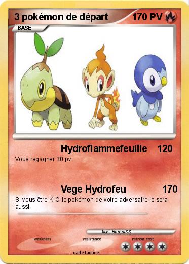 Pokemon 3 pokémon de départ
