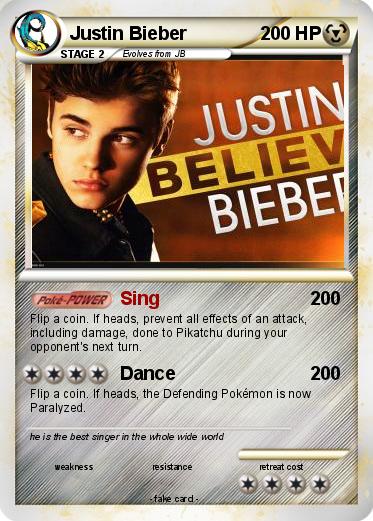 Pokemon Justin Bieber