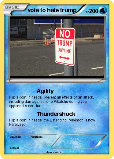 Pokemon vote to hate trump