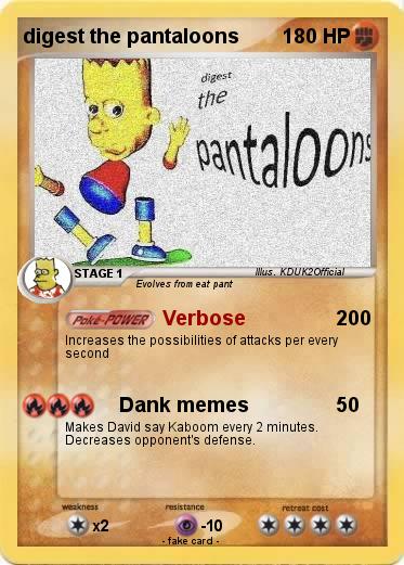 Pokemon digest the pantaloons