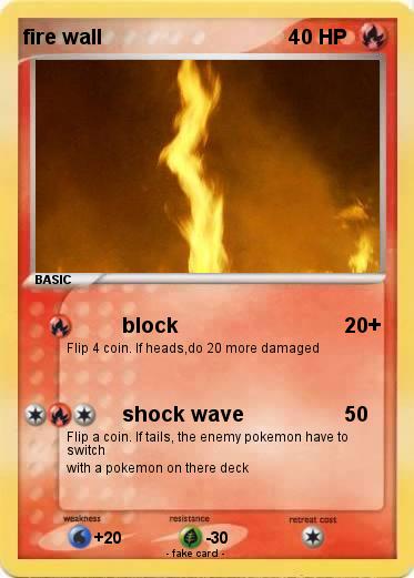 Pokemon fire wall