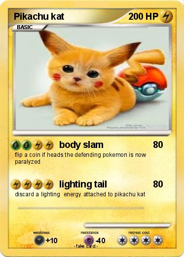 Pokemon Pikachu kat