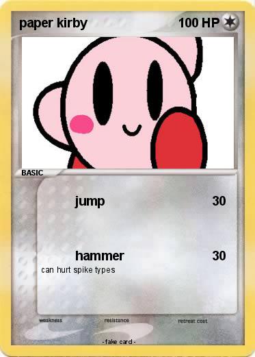 Pokemon paper kirby