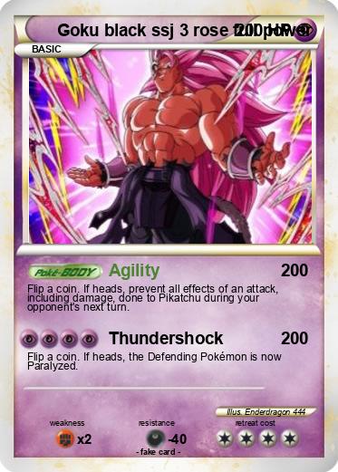 Pokemon Goku black ssj 3 rose full power