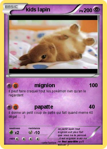 Pokemon kids lapin