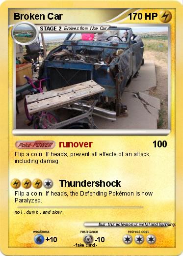 Pokemon Broken Car