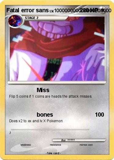 Pokemon Fatal error sans