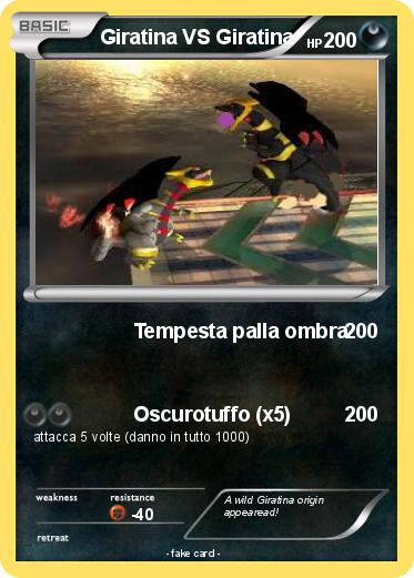 Pokemon Giratina VS Giratina