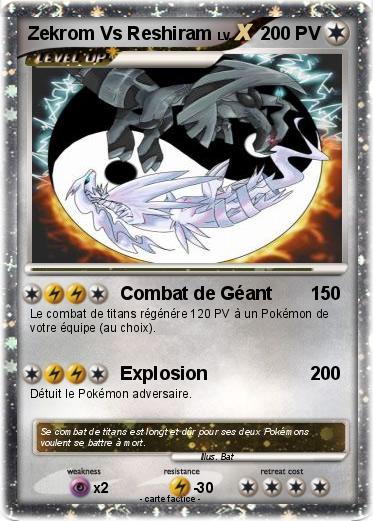 Pokemon Zekrom Vs Reshiram