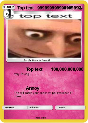 Pokemon Top text   999999999999999999
