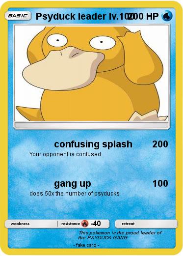 Pokemon Psyduck leader lv.100