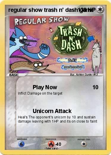 Pokemon regular show trash n' dash game