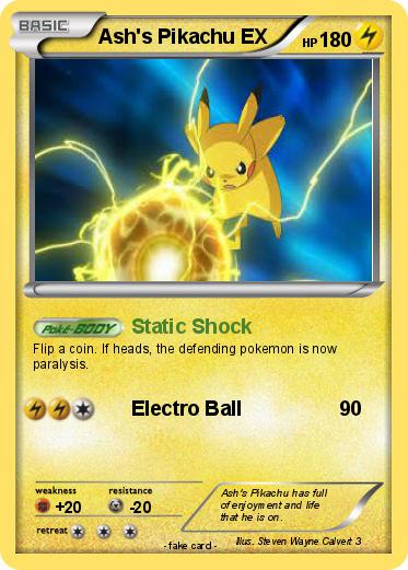 Pokemon Ash's Pikachu EX