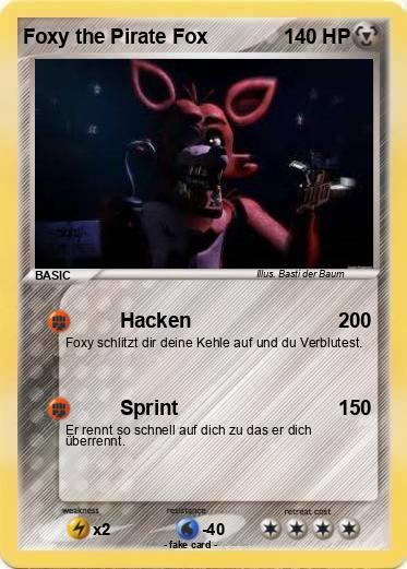Pokemon Foxy the Pirate Fox
