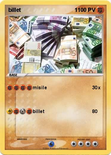 Pokemon billet                                   1
