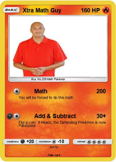 Pokemon Xtra Math Guy