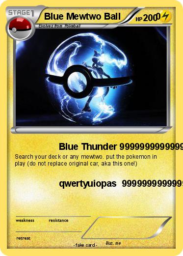 Pokemon Blue Mewtwo Ball              0