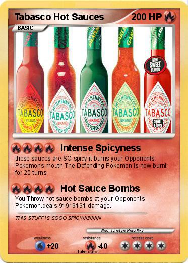 Pokemon Tabasco Hot Sauces