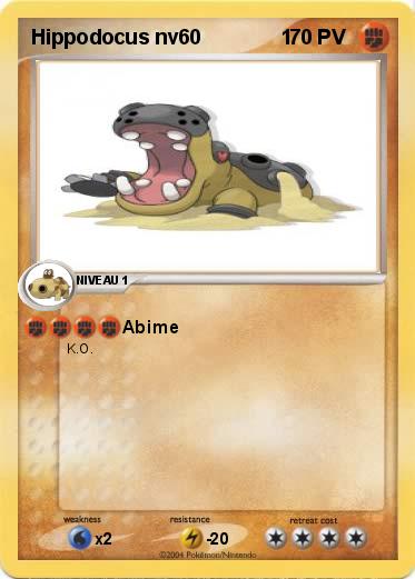 Pokemon Hippodocus nv60              1
