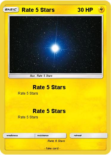 Pokemon Rate 5 Stars