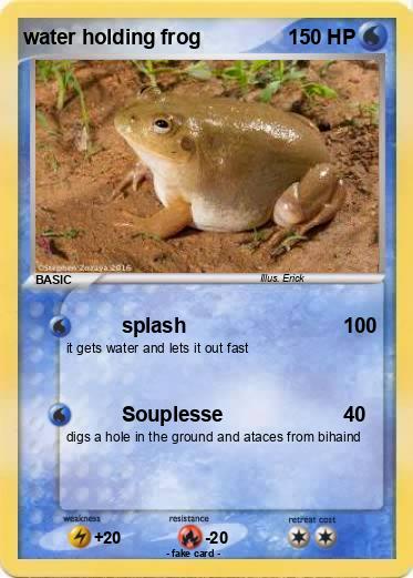 Pokemon water holding frog