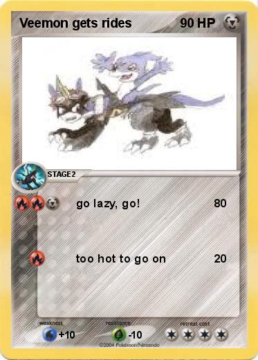 Pokemon Veemon gets rides