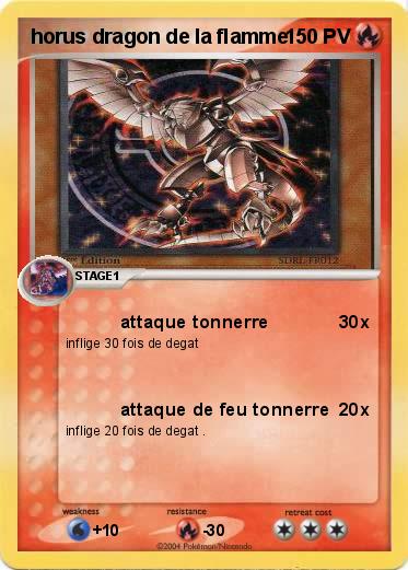 Pokemon horus dragon de la flamme 