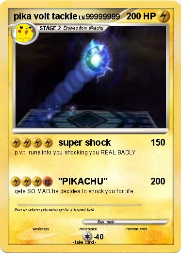 Pokemon pika volt tackle