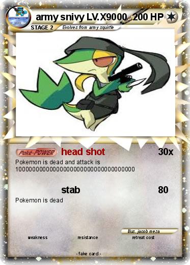 Pokemon army snivy LV.X9000