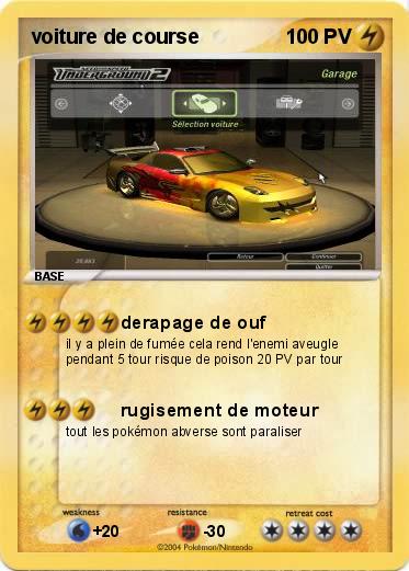 Pokemon voiture de course 