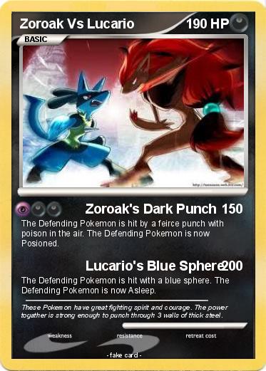 Pokemon Zoroak Vs Lucario