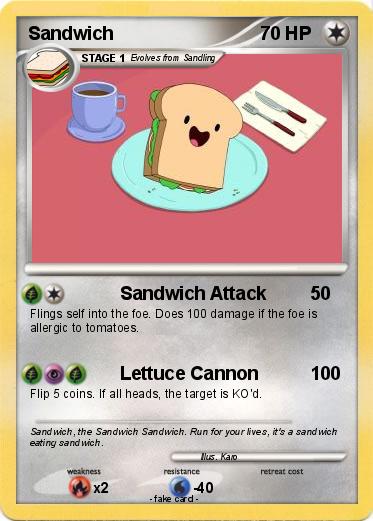 Pokémon Sandwich 30 30 - Sandwich Attack - My Pokemon Card