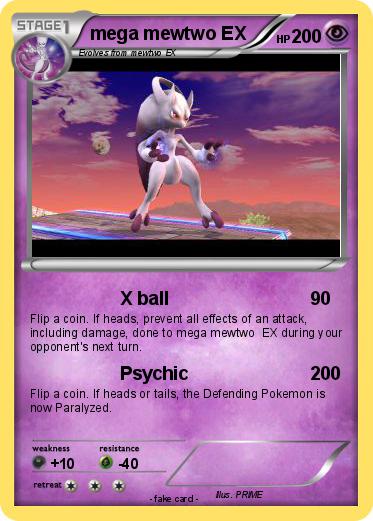 Pokemon mega mewtwo EX