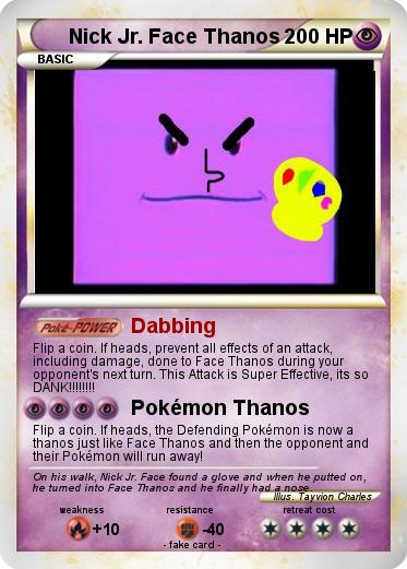Pokemon Nick Jr. Face Thanos