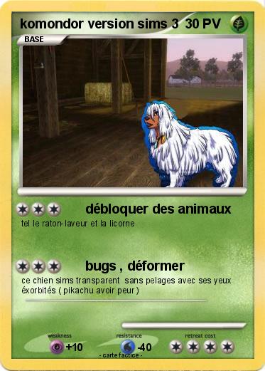 Pokemon komondor version sims 3